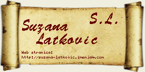 Suzana Latković vizit kartica